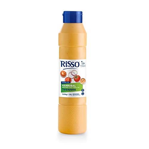 Hannibal - Molho especial com cebola doce torrada - Bote de 1 L - produto vegetariano - para uma explosão de sabor nos seus pratos - sabor e textura imbatíveis - Risso