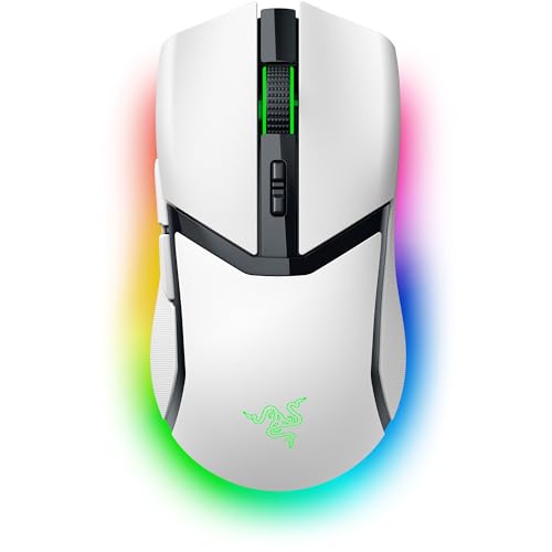 Razer Cobra Pro - rato sem fios para jogos com RGB - sensor óptico Focus Pro com 30K dpi (10 botões personalizáveis, HyperSpeed Polling 8K Hz, Bluetooth, iluminação com 11 zonas) branco