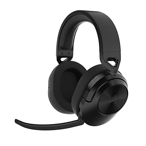 Corsair HS55 WIRELESS CORE Auriculares leves para jogos - microfone omidirecional - transdutores de neodímio - Alcance de até 15 metros - iCUE - PC, PS5, PS4, Nintendo Switch - carbono