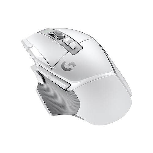 Logitech G G502 X LIGHTSPEED Rato sem fios para jogar, rato ótico com interruptores óptico-mecânicos híbridos LIGHTFORCE, sensor HERO 25K, compatível com PC - macOS/Windows - branco
