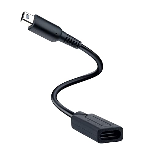 Mcbazel Cable Cargador Tipo C Femenino para Nintendo DSi/2DS/3DS, Incluidos los Modelos XL y New - Negro