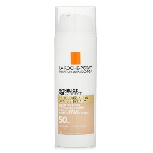 La Roche Posay Gel-Crema Protector Antiedad, Fotocorrector de Uso Diario con SPF50, Corrige Arrugas y Manchas, Mejora la Elasticidad, Fórmula con Cellox-B3 Tech, Anthelios, 50 ml