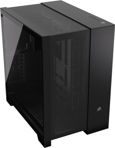 CORSAIR 6500D Airflow Caixa ATX Mid-Tower para PC - Sem ventoinhas incluídas - design de câmara dupla - ampla flexibilidade de refrigeração - compatível com placas base de conexão inversa - preto