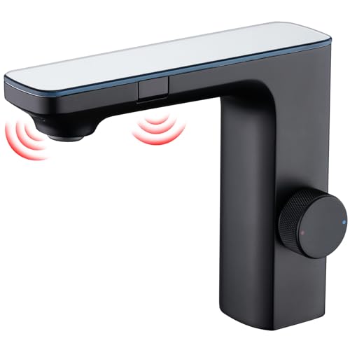 CREA Torneira de casa de banho com sensor automático, torneira lavatório com sensor infravermelho, torneira misturadora sensor, moderna torneira de casa de banho lavatório automática, torneira com