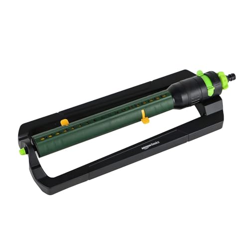 Amazon Basics Irrigatore oscilante com regolazione a due vie e adattatore di utensile de 1,91 cm, preto, 49,7 x 17 x 8 cm
