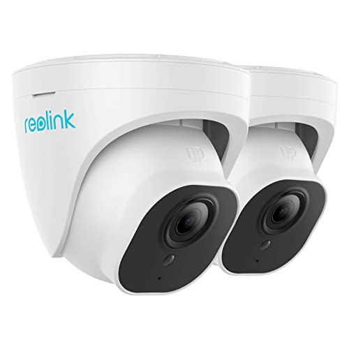 Reolink 5MP PoE Câmara exterior, deteção de pessoa/veículo, câmara IP com ranhura para cartão microSD, áudio, IP67 impermeável, visão noturna infravermelhos a 30 m, RLC-520A (2 unidades)