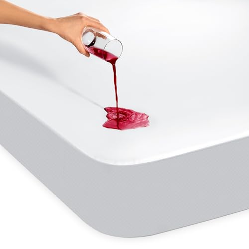 Dreamzie - Cobertura de colchão 150 x 190 cm, impermeável e resistente, protetor de colchão 150 x 190 cm, proteção ideal e respirável