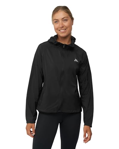 DANISH ENDURANCE Corta-vento para mulher, casaco desportivo com capuz ajustável, punhos elásticos