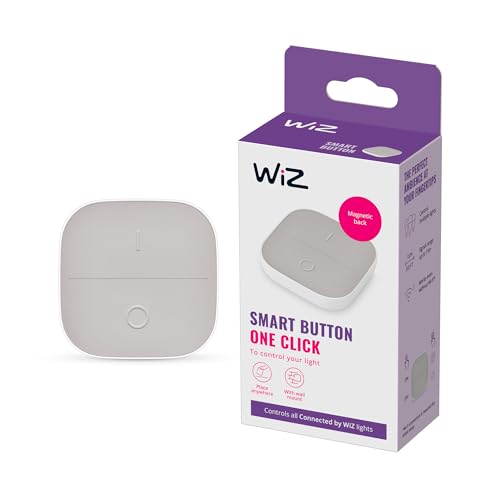 WiZ - Botão inteligente Smart Button portátil WiFi, com tecnologia SpaceSense e compatível com Alexa e Google Home