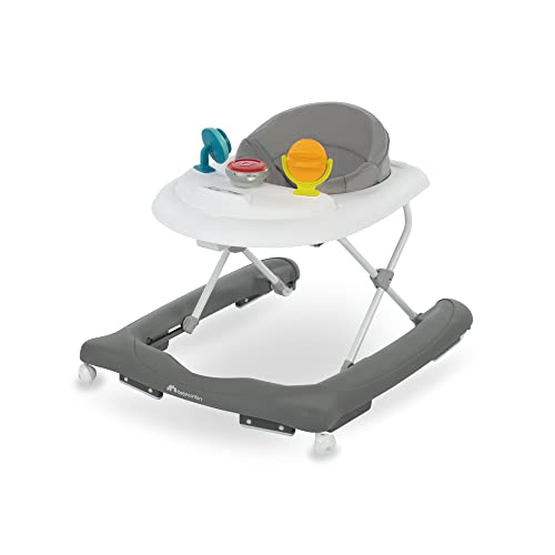 Bebeconfort Explorer, andarilho bebé, primeiros passos, 3 alturas reguláveis, centro de atividades com 12 melodias, assento acolchoado, base anti-capotagem, para crianças de 6 meses a 12 kg, cinzento