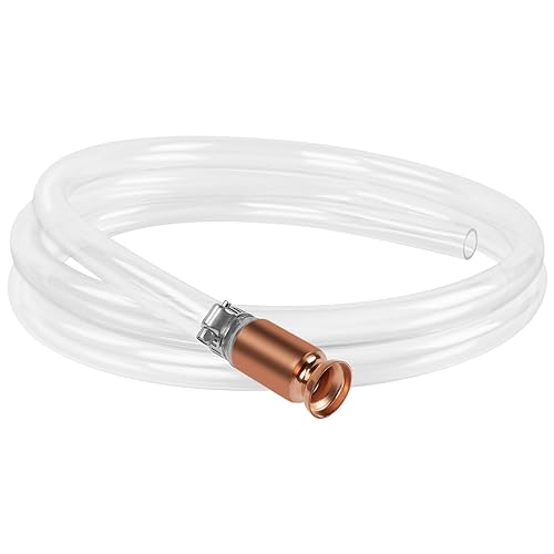 Flintronic Bomba de sifão, 2M auto-escorvado Kalolary bomba de gasolina, acessório manual de bomba de combustível, mangueira de água para gasolina/combustível diesel / óleo/água sifão segurança
