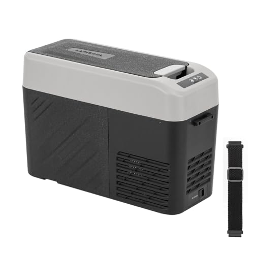Alpicool KCF15 15 litros frigorífico portátil elétrico frigorífico de carro 12 V 24 V mini frigorífico CA 220 V para casa, campismo, viagens, carro, 20 ºC a 20 °C