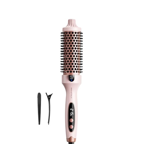 Wavytalk Thermal Brush 38 mm, escova térmica redonda elétrica modelador de cabelo, tecnologia iónica para cabelo mais liso, menos danola, 5 configurações de temperatura, Blowout Boost, rosa Sakura