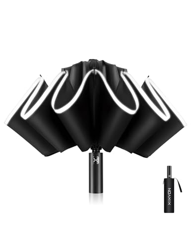 XIXVON Guarda-chuva Plus | UPF 50 99% de proteção UV, eixo de metal forte, resistente ao vento, portátil | guarda-chuva dobrável automático