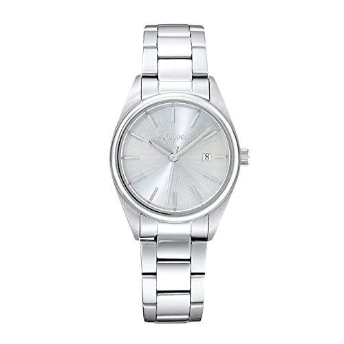 s.Oliver Reloj analógico de Cuarzo para Mujer con Pulsera de Acero Inoxidable, Resistente al Agua, Viene en una Caja de Regalo