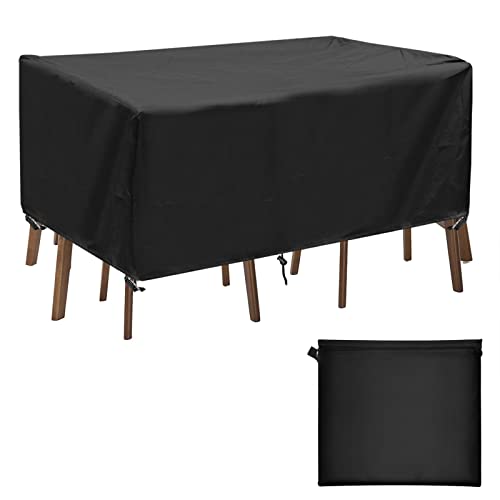 Landrip Capa para móveis de exterior impermeável 150 x 90 x 74 cm, 420D Oxford capa de mesa de exterior impermeável capa de móveis exterior