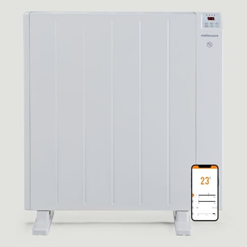 Mellerware - Emissor térmico baixo consumo Comfy! 1200W WIFI | Programável 3 modos + Temp. Ajustável função janela aberta | temporizador, radiador elétrico 20 m2, Google Home Alexa | Medium