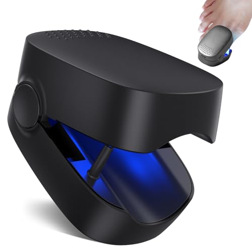 Dispositivo de limpeza de fungos em unhas, Berrlly dispositivo de laser de cogumelos unhas 460 nm luz azul altamente eficaz para fungos nas unhas, fácil de usar em casa, idosos (preto)