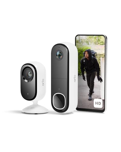 Porta-porta HD sem fios e câmara 2K interior: segurança Smart Home para família e animais de estimação, visão noturna, deteção de movimento, áudio bidirecional, compatível com Alexa