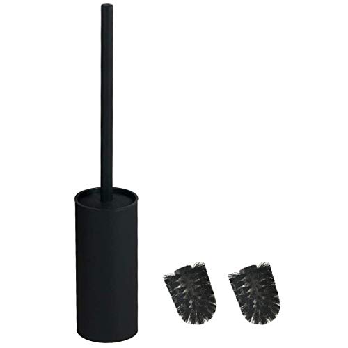 BGL Escova de sanita de pé em aço inoxidável para decoração de casa de banho (preto)