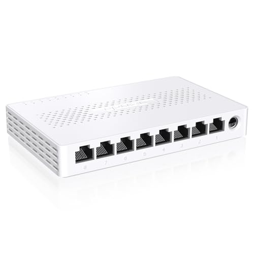 Tenda Switch Ethernet 2,5 Gb 8 portas (plug & play, não gerenciado, sem ventilador, LAN Splitter, ideal para NAS 2,5 G, PC, servidores, Ap WiFi 6/7, montagem em secretária ou parede) (SE108)