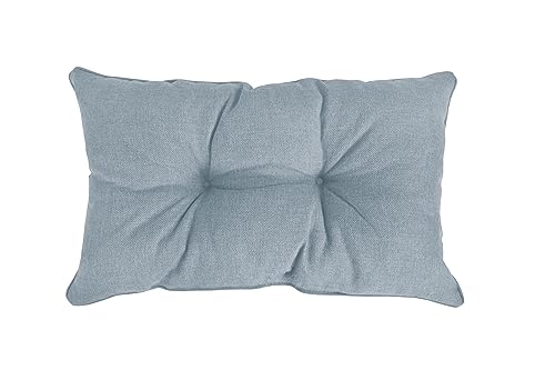 POKAR Almofadas Lounge exterior almofada encosto móveis vime, jardim almofada para cadeira fronhas 50 x 40 x 10 cm, azul