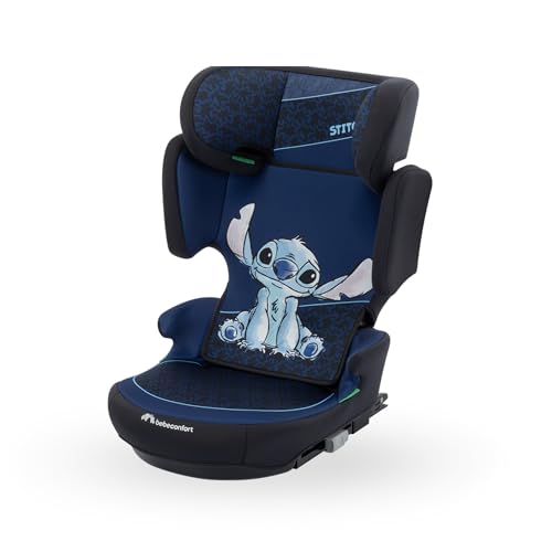 Bebeconfort Disney RoadFix i-Size, Cadeira de carro com elevador de encosto, 3,5-12 anos (100-150 cm), cadeira de carro Stitch, dobrável, leve (4,4 kg), 14 posições de apoio de cabeça, Authentic