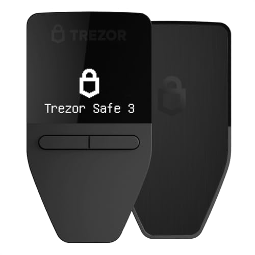 Trezor Safe 3 - Carteira de hardware criptográfico protegida com elemento seguro - Compre, armazene e gerencie ativos digitais de forma simples e segura, Preto cósmico, Moderno