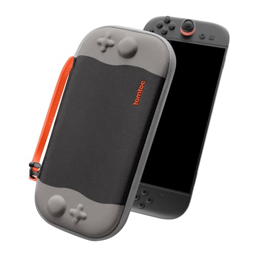 tomtoc Funda para Nintendo Switch 2 (2025), Estuche Delgado Case con 12 Cartuchos de Juego, Bolsa Viaje Transporte Portátil rígido para Consola con Patente Original y protección de Grado Militar