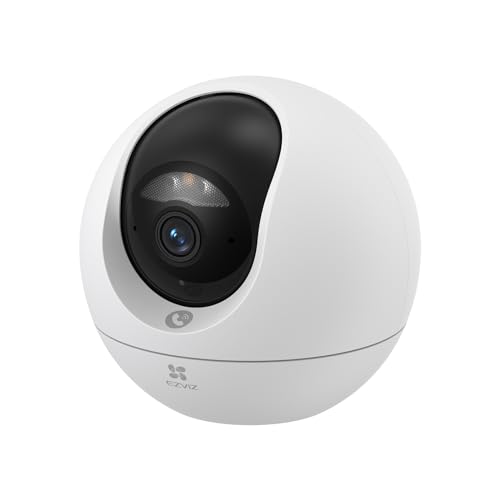 EZVIZ 4K Câmara de vigilância Wi-Fi interior de 360° câmara IP 8MP, detecção de pessoas / animais de estimação/ruído, visão noturna colorida, rastreamento e zoom automático, chamada bidirecional, 5
