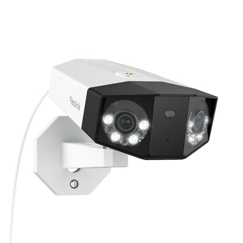 Reolink Câmara Duo 3 PoE: Lente dupla UHD de 16 MP, panorâmica de 180 °, rastreamento de movimento, visão noturna colorida, deteção de pessoas/veículos/animais, áudio bidirecional, gravação 24/7