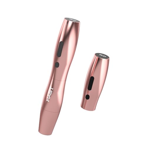 Mast P20 Máquina de tatuagem Wireless Battery Rotary Tattoo Pen máquina de tatuagem Microblading Pen 2,5 mm Stroke with 2 unidades Batteries for Eyebrow Eyeliner Lip (2 Baterias rosa)