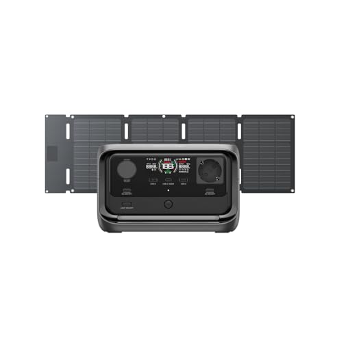EcoFlow - Planta elétrica portátil RIVER 3 Plus com painel solar 45W, bateria LFP 286Wh, saída de 1200 W, autonomia de 16 horas para dispositivos <100 W, gerador solar para exteriores, campismo, RV