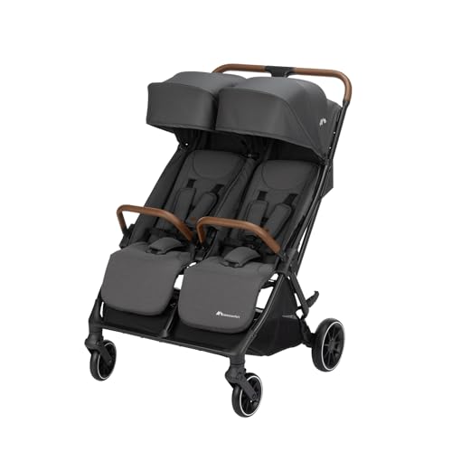 Bebeconfort Mane, carrinho de abotoar, 0 - 22 kg, dobrável automático, reclinação total, barras de segurança giratórias, arnês de 5 pontos, janela de malha, bolha impermeável, cesta (8 kg), Mineral