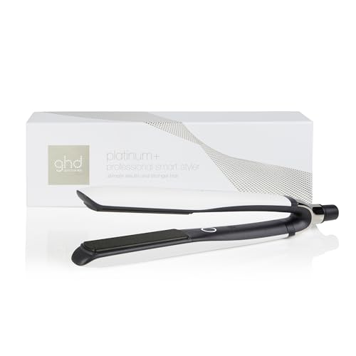 ghd Platinado branco - Ferro de cabelo profissional inteligente, menos quebra do cabelo, mais brilho e proteção de cor, tecnologia ultra-zone, temperatura ideal de penteado 185ºC homogénea