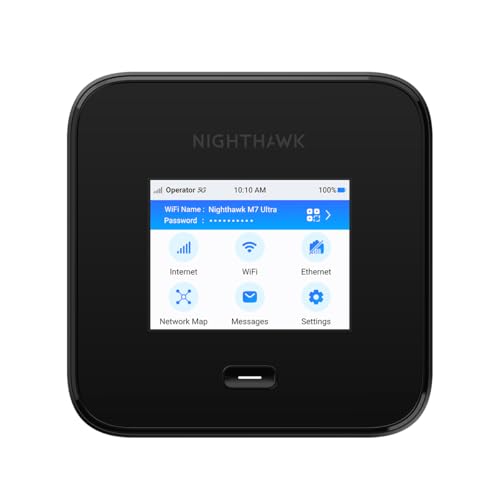 NETGEAR Nighthawk M7 Pro (MR7450), Router 5G com ranhura Sim desbloqueada, Hotspot portátil, modem móvel para casa/negócio, WiFi 6, até 32 dispositivos