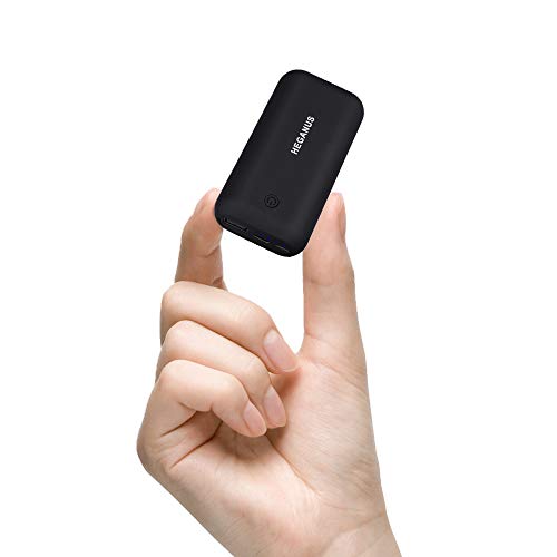 Powerbank 10000 mAh, mini bateria externa portátil com saída dupla de 5 V / 2,4 A, prático banco de energia com cabo, bateria externa leve para, Samsung Galaxy, Huawei