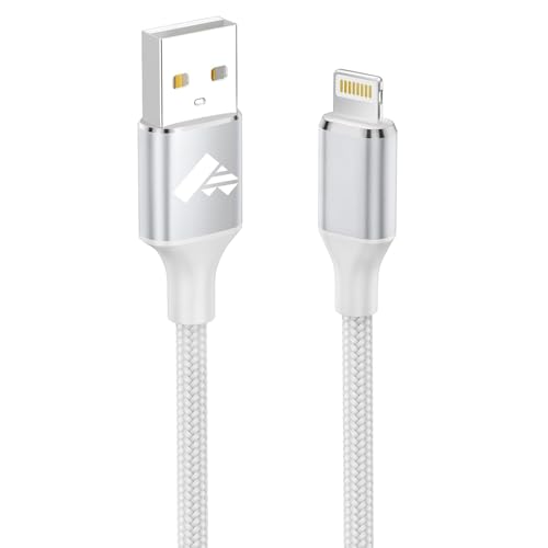 Aioneus Cabo iPhone 2M cabo iPhone carregamento rápido [Apple MFi certificado] cabo USB iPhone, cabo carregador iPhone nylon trançado cabo Lightning para iPhone 14/13/12/11 Pro Max/XS/8/7/6/5/SE, iPad