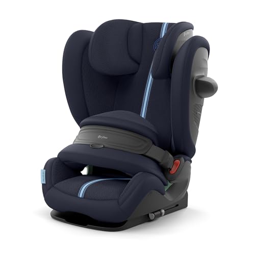 Cybex Gold Cadeira de carro Pallas G i-Size, 76-150 cm, 15 meses a 12 anos, aprox. 9 a 50 kg, Plus, pérolas G2, azul (azul marinho)
