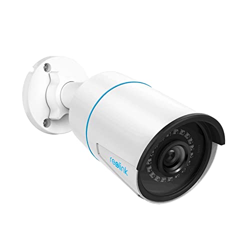 Reolink 5MP Câmara de vigilância PoE câmara de segurança exterior com deteção de pessoas/veículos, visão noturna, bala com ranhura para cartão SD RLC-510A câmara vigilância