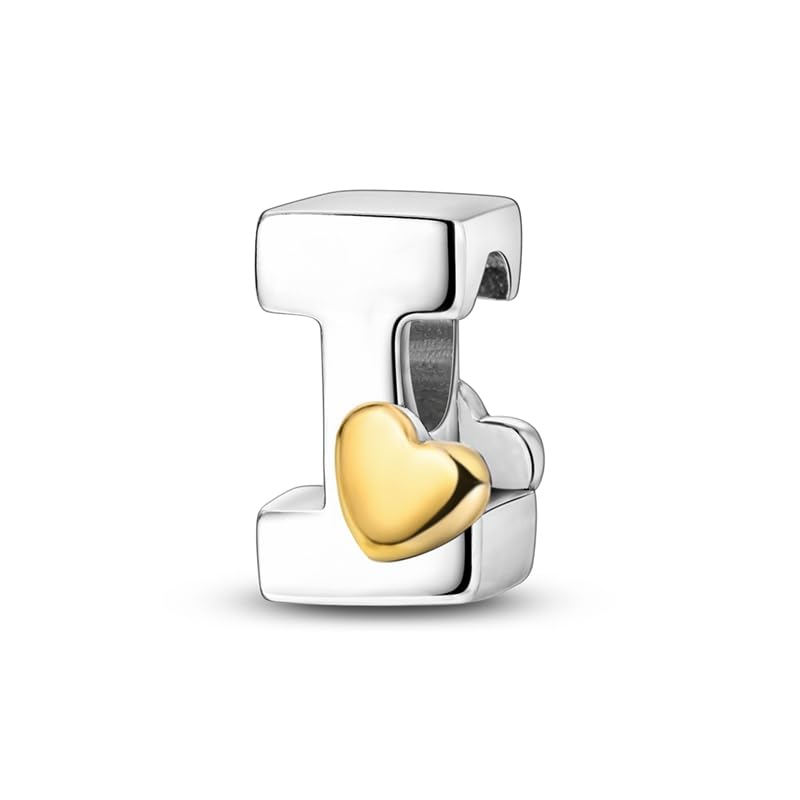 TINSLO A-Z Alfabeto Charms contas pingente para mulher, prata de lei 925, compatível com pulseiras e colares Pandora, compatível com pulseiras europeias para mulheres e meninas KJC874