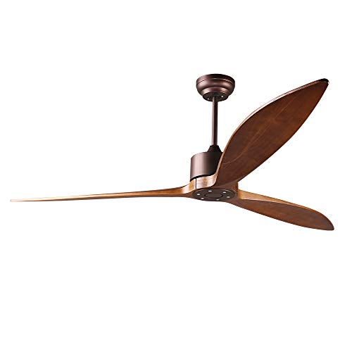 reiga 165 cm DC Motor ventilador de teto inteligente moderno com Google Home Alexa App controlo remoto 6 velocidades, temporizador para cozinha, pátio, sala de estar