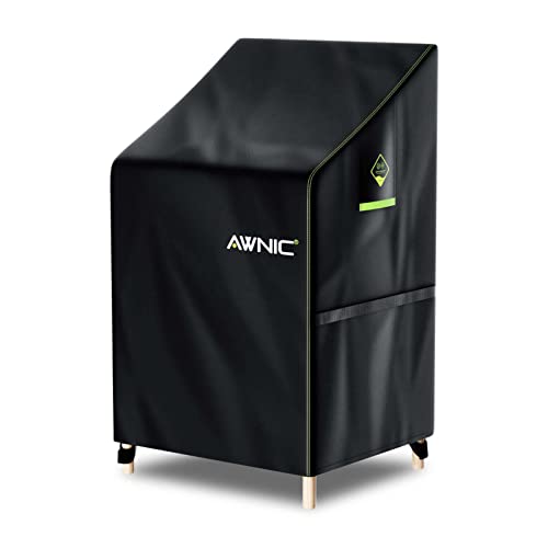 AWNIC Capa protetora para cadeiras de jardim empilháveis de tecido Oxford resistente à água e ao rasgo, poliéster 420D, 65 x 75 x 85/120 cm
