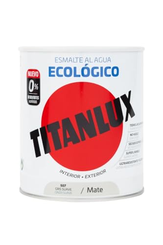 Titanlux 02T056634 Vermelho ecológico à água, branco mate, 750 ml