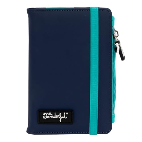 Mr. Wonderful - Passport Holder Blue - Destination: The World - Capa de passaporte - feita em poliéster - porta-documentos de viagem, multicolorido, Clássico