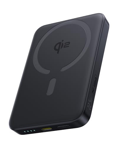 Baseus EnerFill Qi2 Certificado MagSafe Power Bank 10000 mAh, PD de 22,5 W USB-C saída, 15 W Wireless Magnetic PowerBank, mini bateria Magsafe para iPhone 17/16/15/14/13/12 Plus. Pro, P. ro MAX, preto
