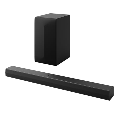LG S60T Barra de som inteligente, 340 W, 3,1 canais, som de envoltório Dolby digital e DTS, ampla conectividade, HDMI, Bluetooth, USB, entrada ótica, preto
