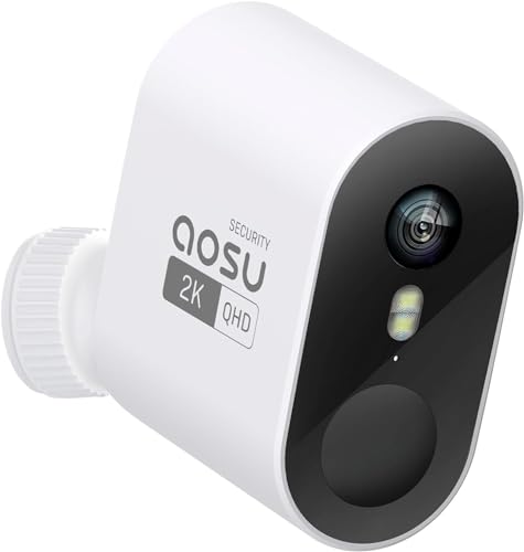 AOSU 2 K câmara sem fios para exteriores, adicionar câmaras ESPECÍFICAMENTE para casa (não funciona sem casa), câmara WIFI para interiores, bateria para 240 dias, deteção de movimento