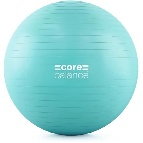 CORE BALANCE Bola de pilates, para fitness, ioga, mulheres grávidas e para exercícios ginástica, muito resistente, tamanho 55 cm, 65 cm, 75, cm, 85 cm, bomba incluída