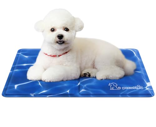Pecute Manta tapete refrescante para cães e gatos 40 * 50 cm, cama fria para cães verão, animais de estimação padrão ondulado tapete auto-refrigeração - Pet Cooling Mat